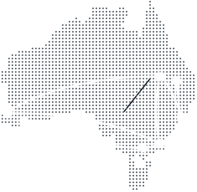 Image of Australia with out NGN data network superimposed on top